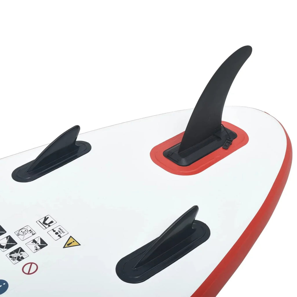 Walmeck Inflatable Paddleboard Sizeet Red and Ivory
