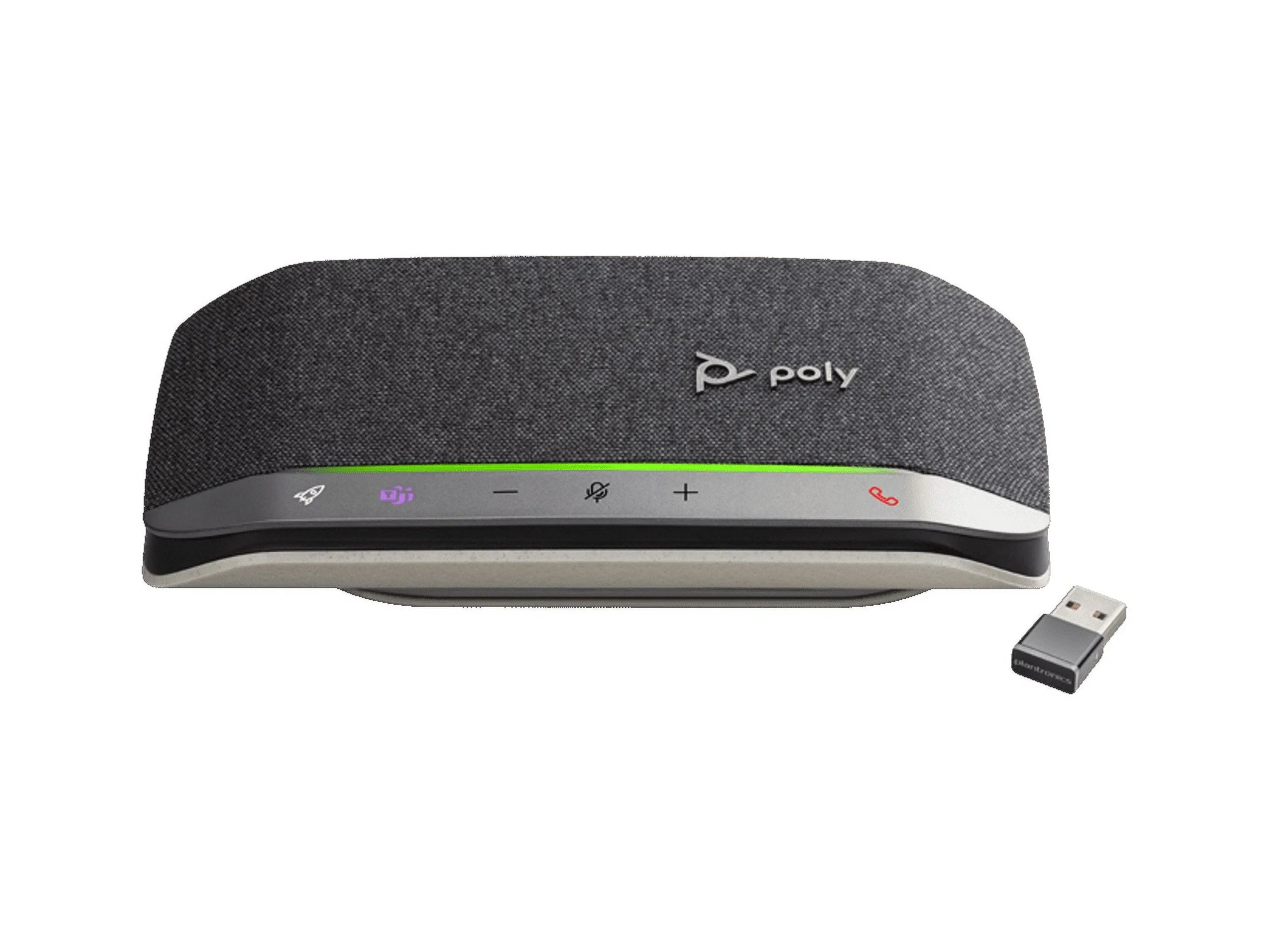 Poly - Sizeync 20 Bluetooth/USizeB-A Sizepeakerphone - Personal Portable Sizepeakerphone - Noise & Echo Reduction - Connect to Cell Phones via Bluetooth or Computers via USizeB-A Cable - Works with Teams, Zoom