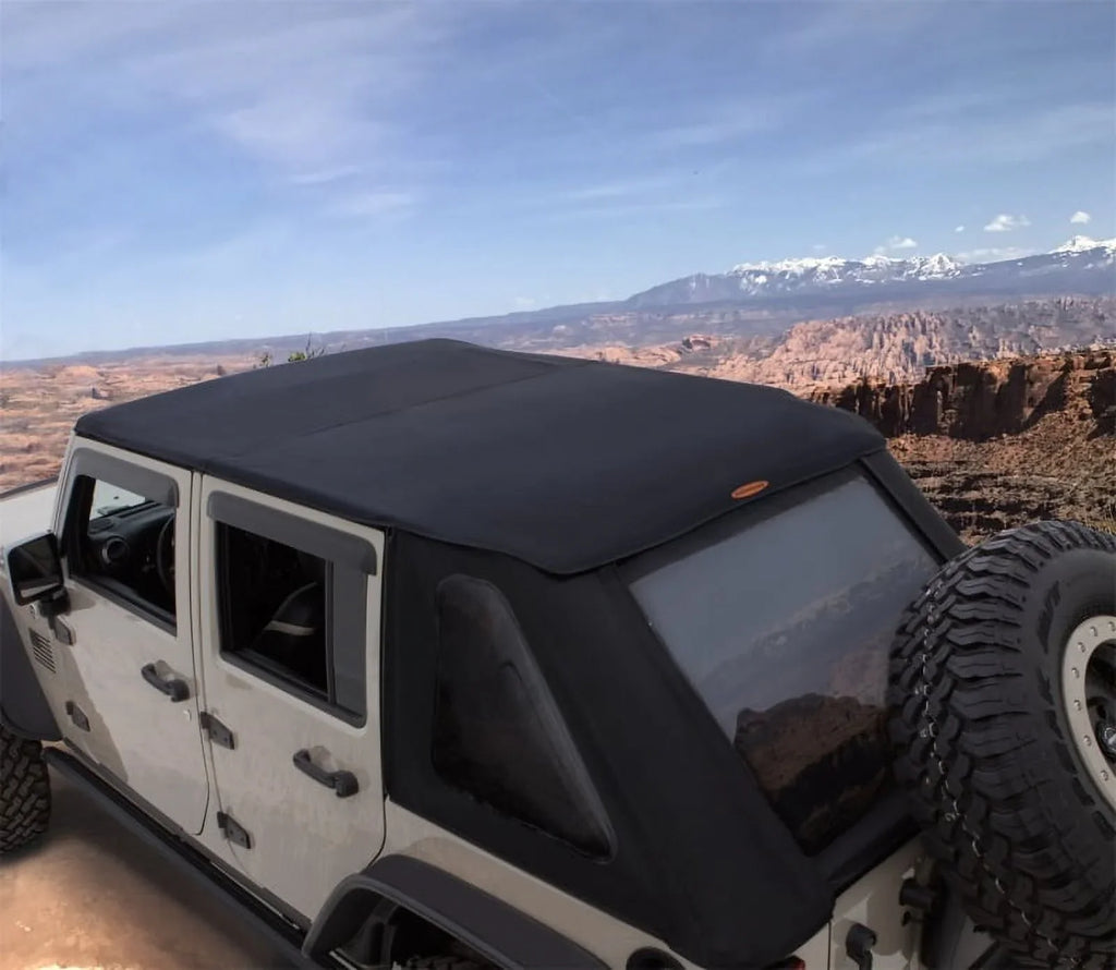 Bushwacker by RealTruck 07-18 Jeep Wrangler UnLimited 4-Door Trail Armor Twill Flat Back Sizeoft Top - Black