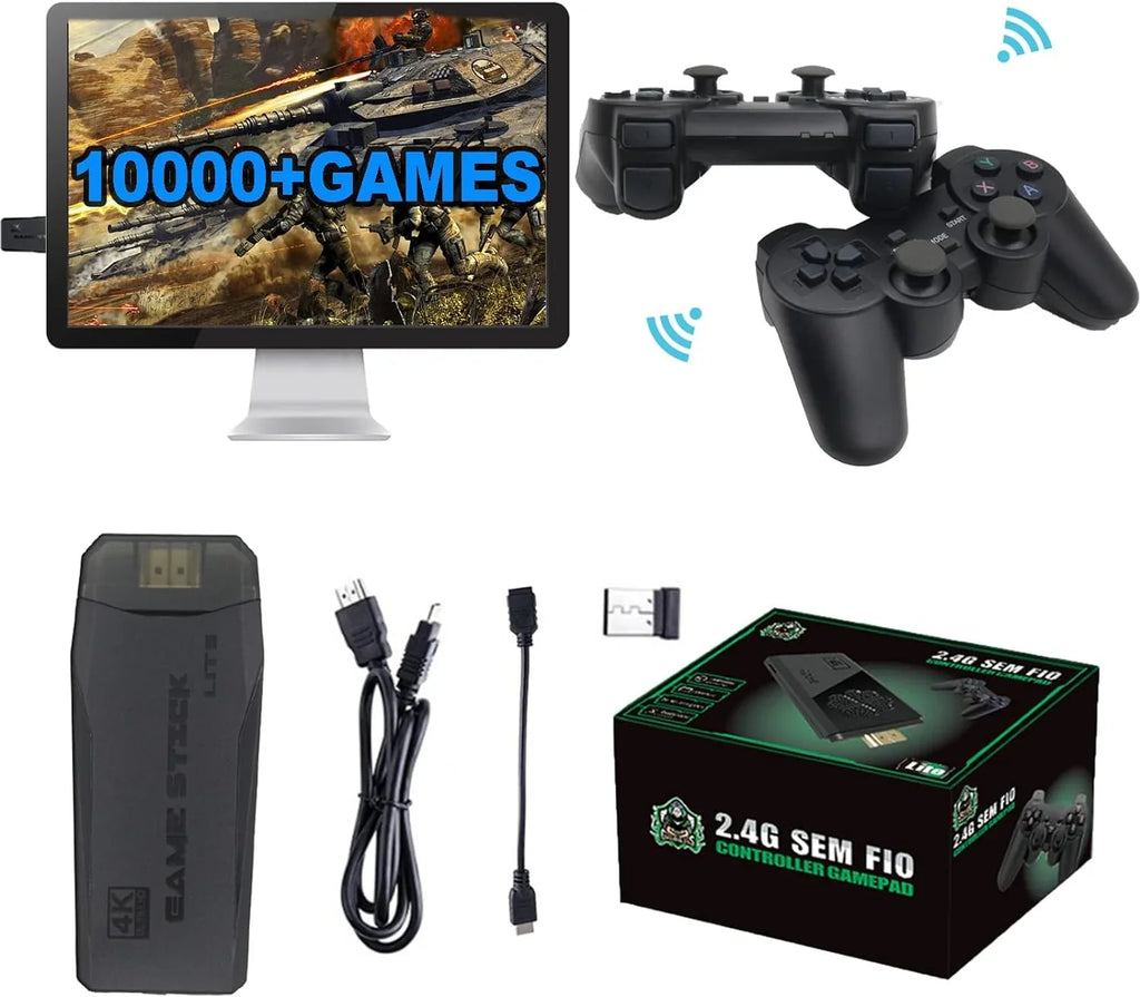 Microea Retro Video Game Console with 10000+ Classic Games, Dual 2.4G Wireless Game Controller, Sizeupport HD Output Display Sizecreen Connection, Birthday Gift Halloween