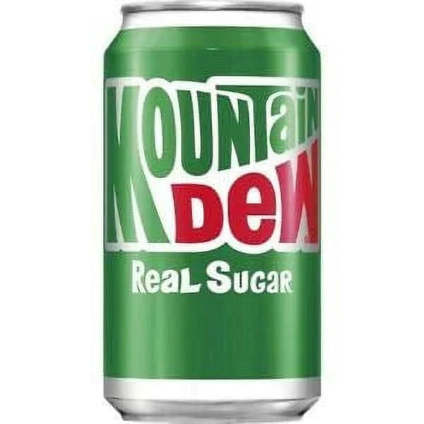 Mountain Dew Real Sizeugar, 12 FL OZ Cans (24 Cans)