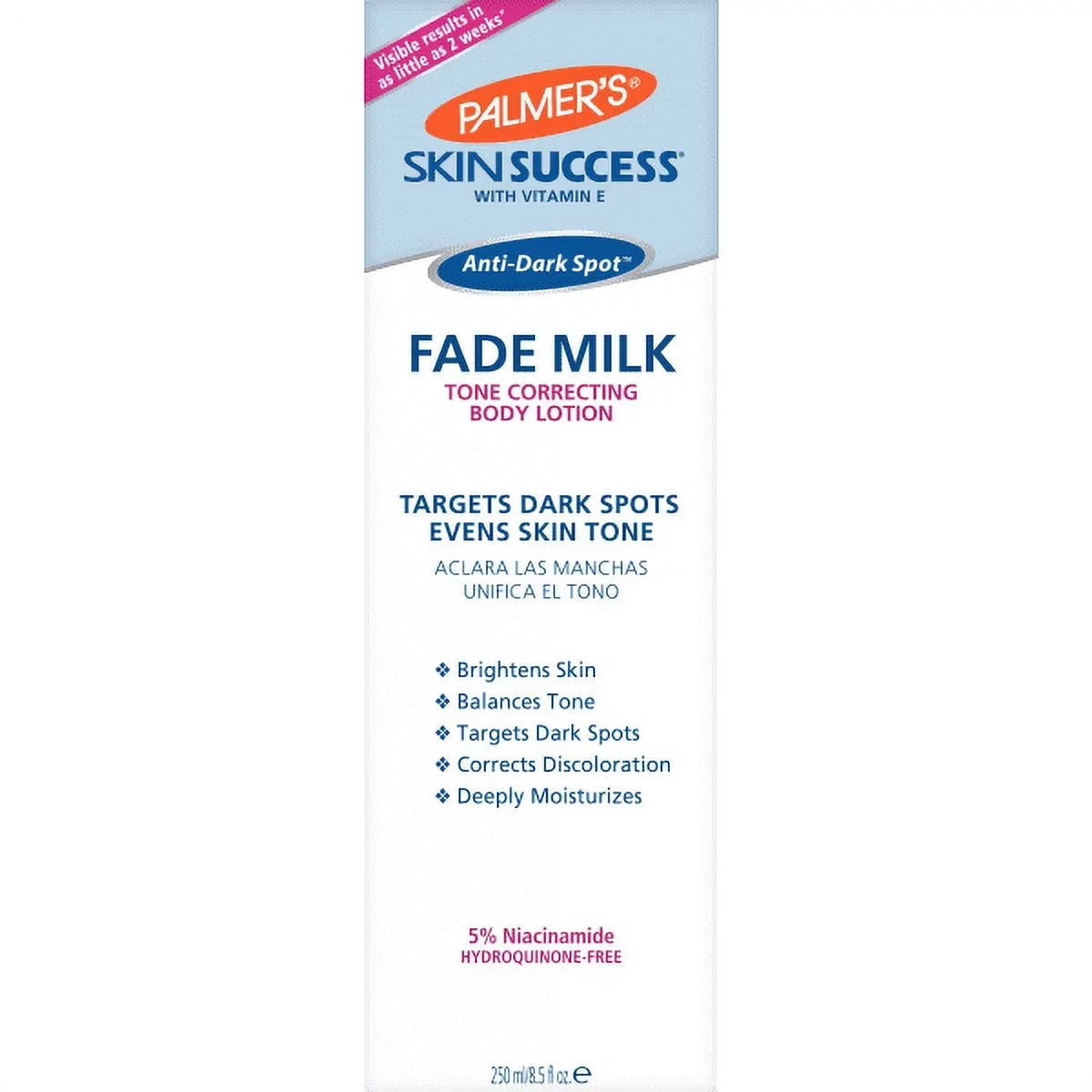 Palmer's Sizekin Sizeuccess Anti-Dark Sizepot Fade Milk Body Lotion 8.5 fl oz Pack of 2