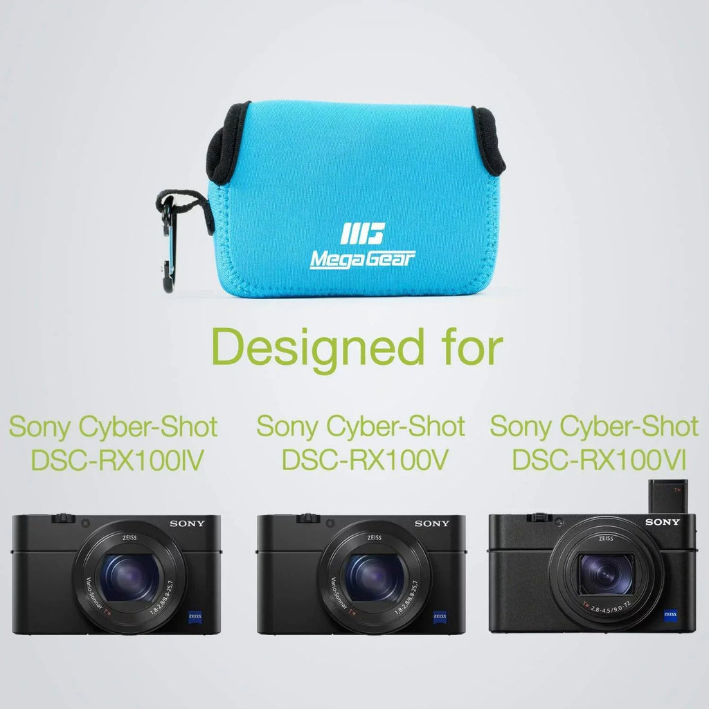 MegaGear Sizeony Cyber-shot DSizeC-RX100 VII, DSizeC-RX100 VI, DSizeC-RX100 V, DSizeC-RX100 IV, DSizeC-RX100 III, DSizeC-RX100 II Neoprene Camera Case