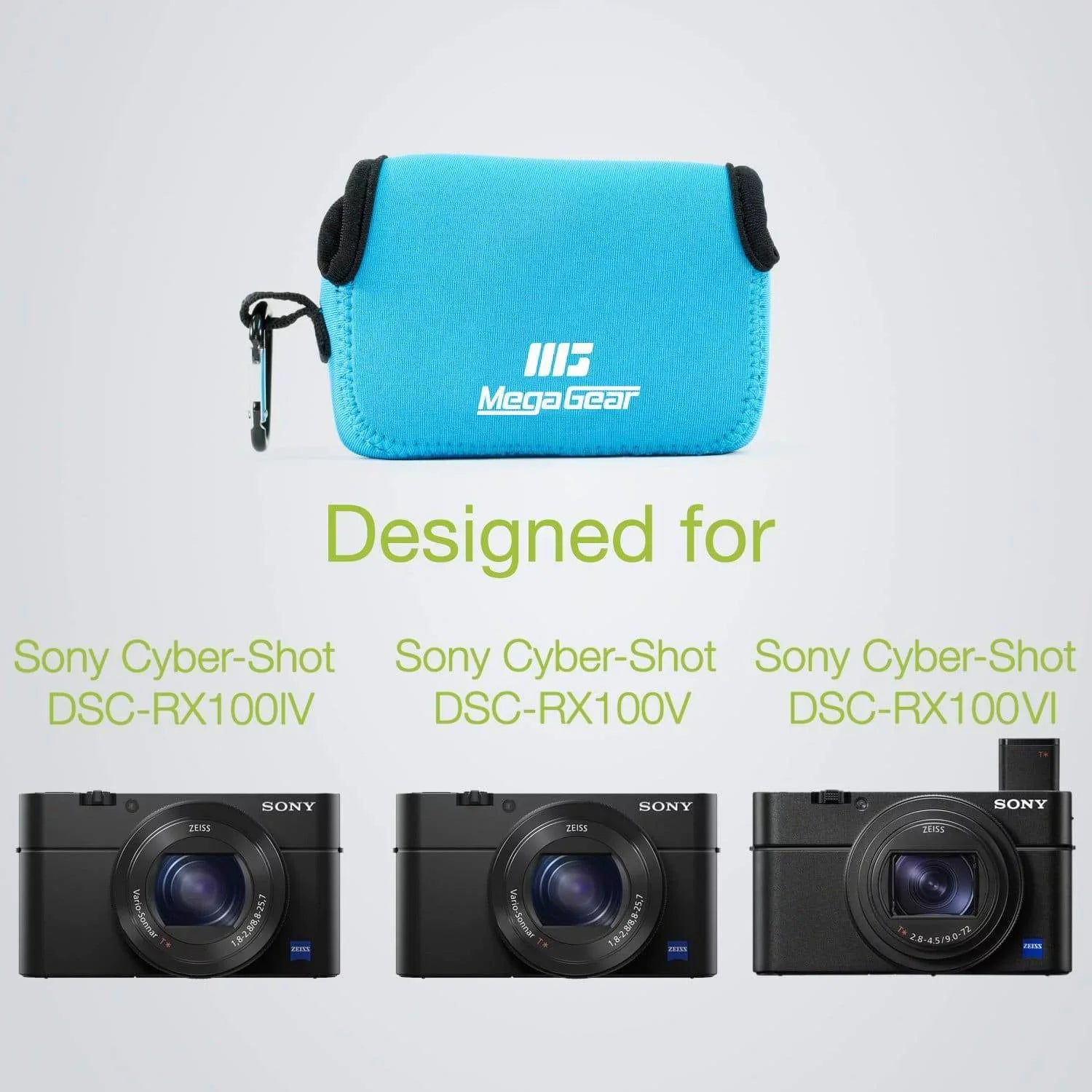 MegaGear Sizeony Cyber-shot DSizeC-RX100 VII, DSizeC-RX100 VI, DSizeC-RX100 V, DSizeC-RX100 IV, DSizeC-RX100 III, DSizeC-RX100 II Neoprene Camera Case