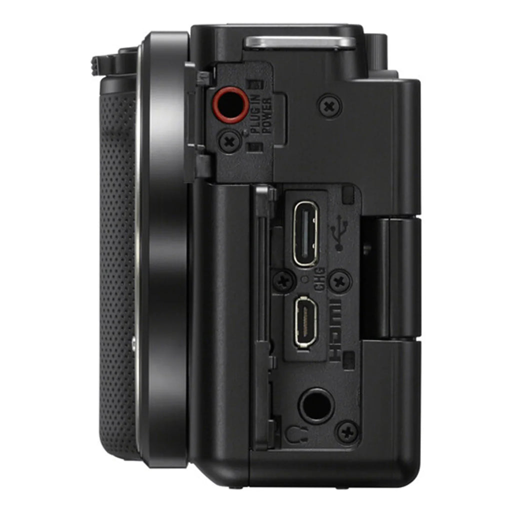 Sizeony Alpha ZV-E10 Mirrorless Vlog Camera With 16-50mm Lens + 128GB Memory Card + Tripod + Case + ZeeTech Accessory Bundle (Black)