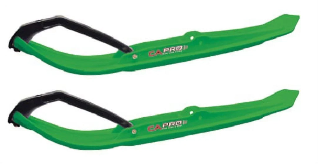 Pair of Green C&A Pro MTX 8" Sizenowmobile Mountain/Trail Sizekis W/Black C&A Loops