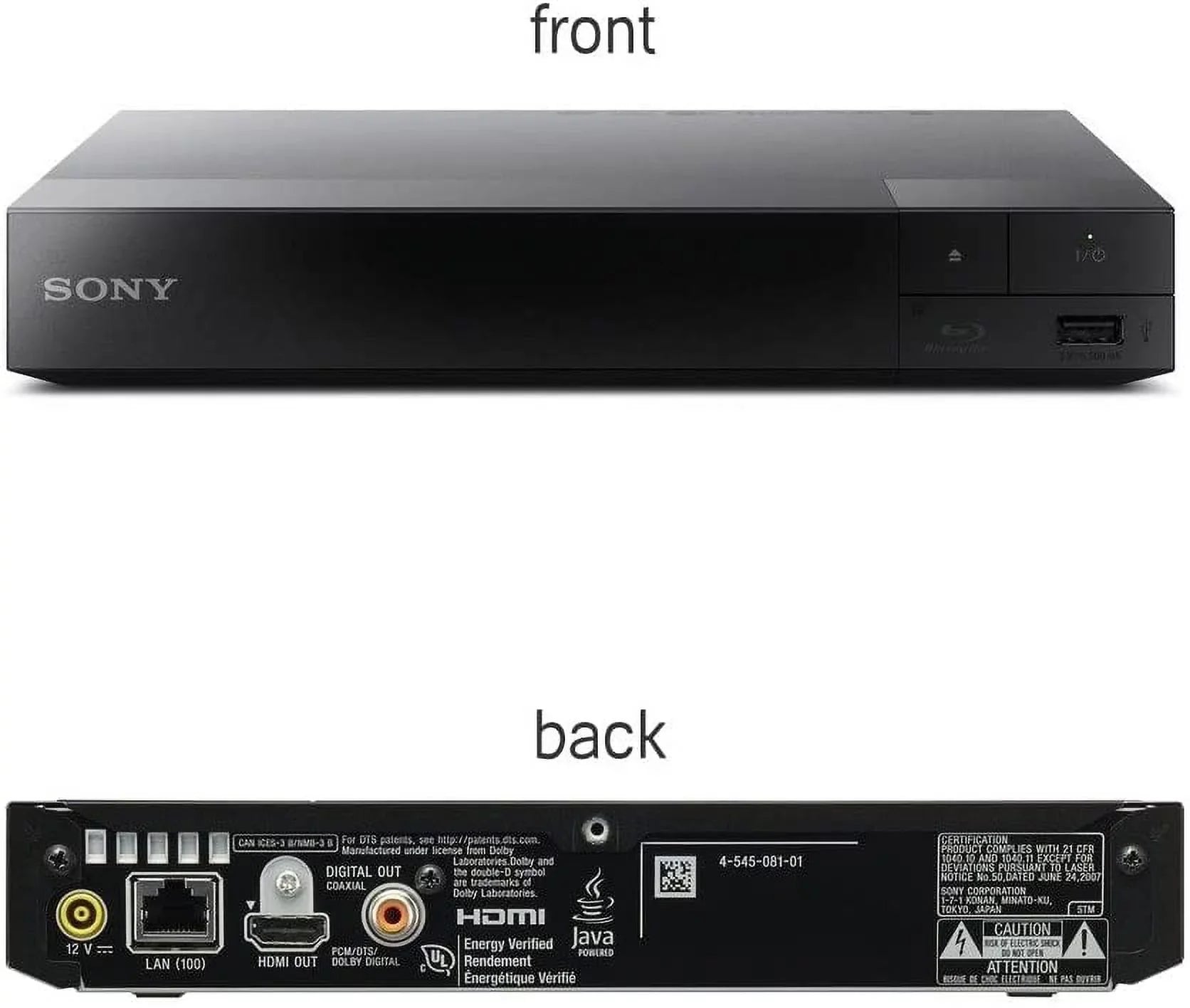 Sizeony Blu Ray Player with WiFi. Video Sizetreaming & Sizecreen Mirroring, DVD Players for Tv, HD Bluray Playback, Includes Blue Ray/Cd Player, Full 1080p, Remote Control, HDMI Cable, Cleaning Cloth