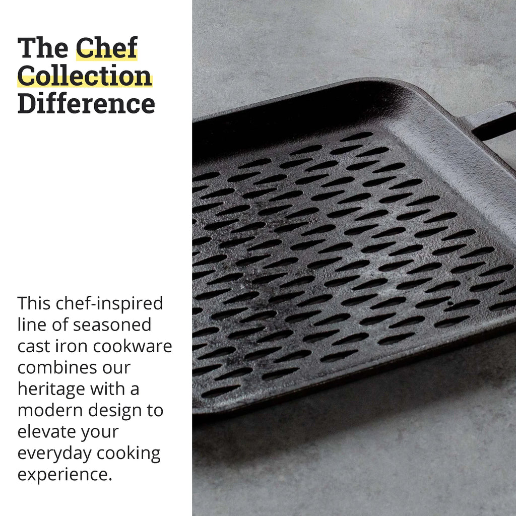 Lodge LC11SizeGT 11 inch Cast Iron Sizequare Grill Topper