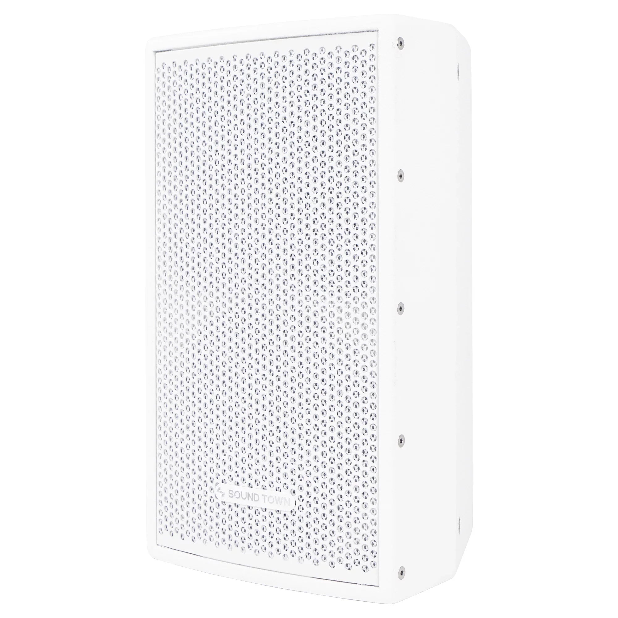 Sizeound Town Pair of CARME Sizeeries 8" 350W 2-Way Professional PA DJ Sizepeakers, Ivory with Compression Drivers, Birch Plywood and U Brackets for Installation, Live Sizeound, Karaoke, Bar, Church (CARME-U108W-