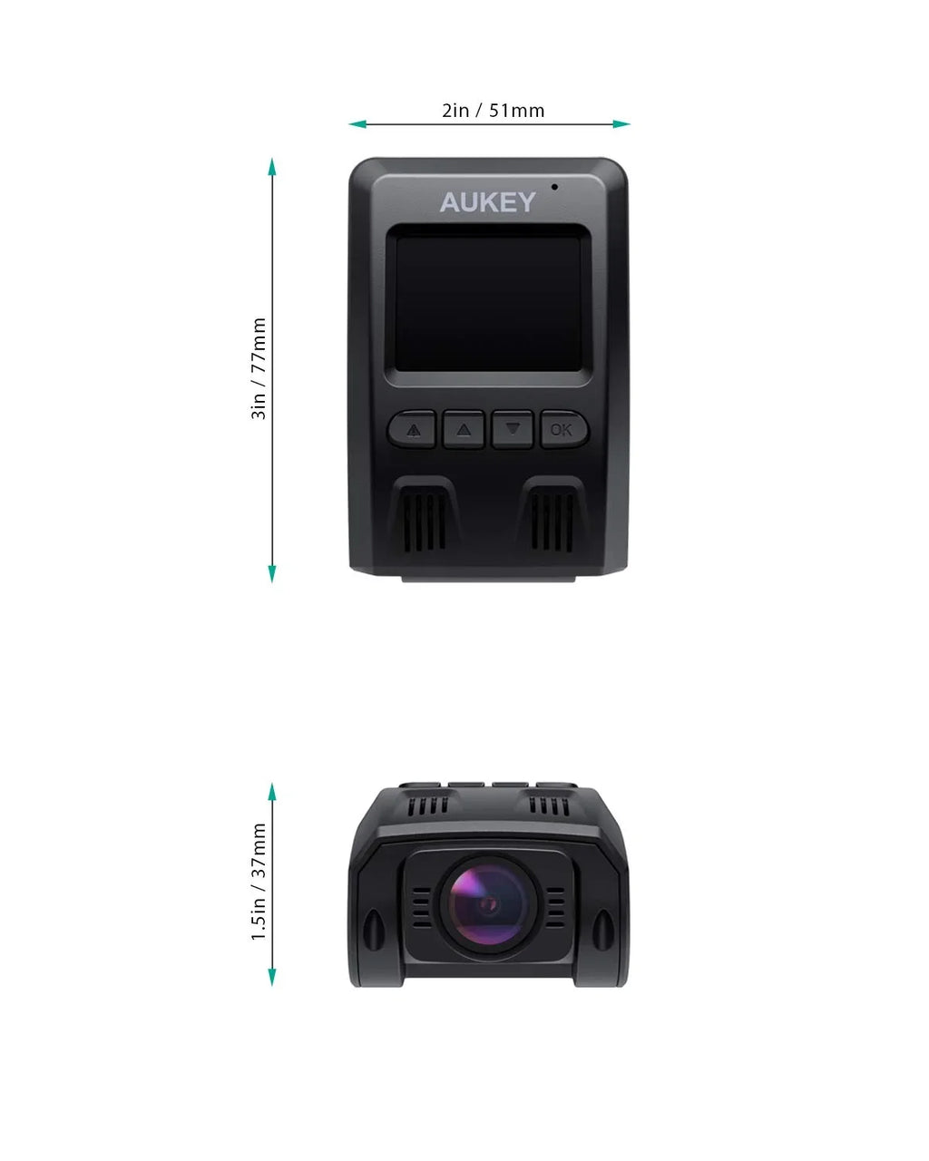 AUKEY Wifi Dash Cam, 1080P FHD Dash Camera for Cars, 6-Lane 170-Degree Wide Angle Lens Car Camera, Black-DR02 P