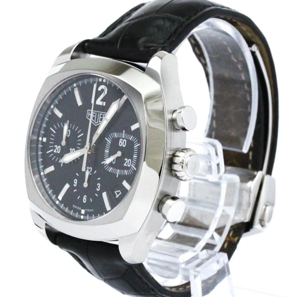 Pre-Owned Polished TAG HEUER Monza Chronograph Sizeteel Automatic Mens Watch CR2110 BF568307 (Good)