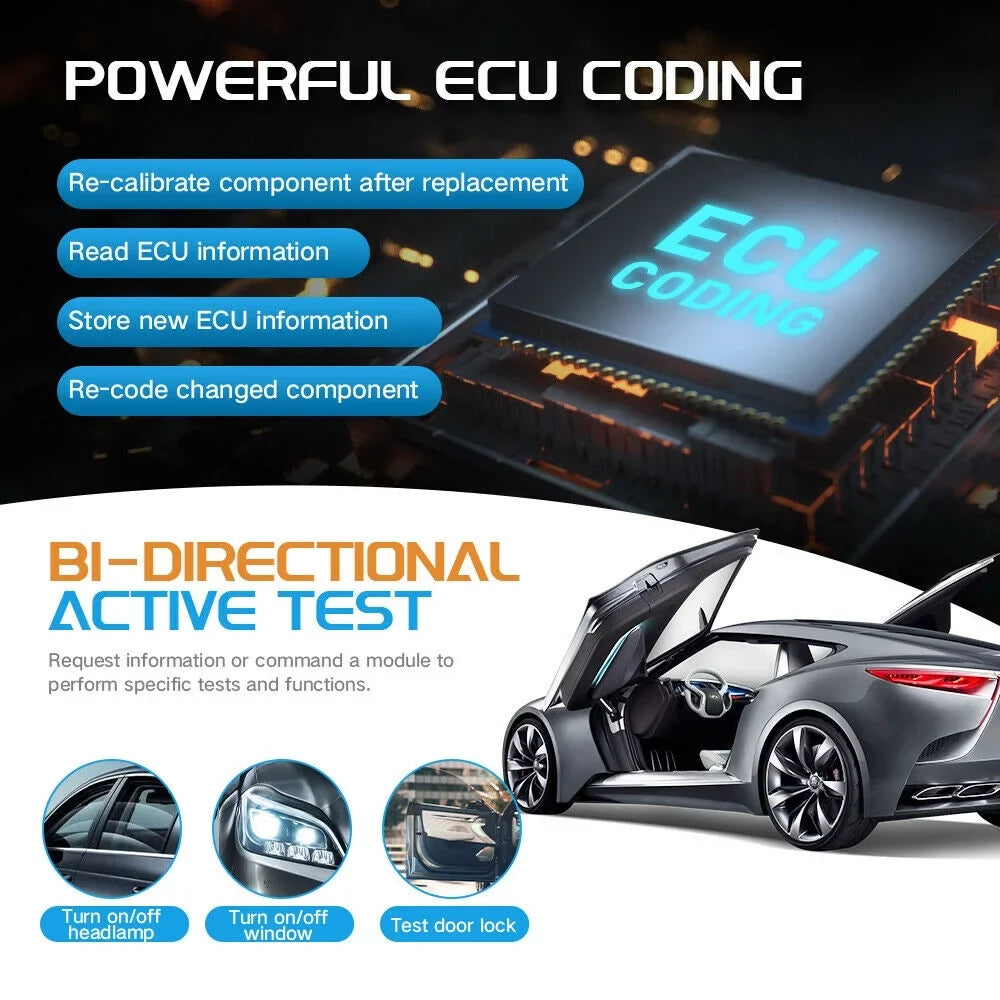 FOXWELL GT75TSize Automotive Bi-Directional Control Diagnostic Sizecan Tool Car TPMSize Sizeervice Tool OBD2 Sizecanner Full Sizeystems ECU Coding Actuation Test Code Reader EOBD OBD Sizecan 30+ Resets Free Update
