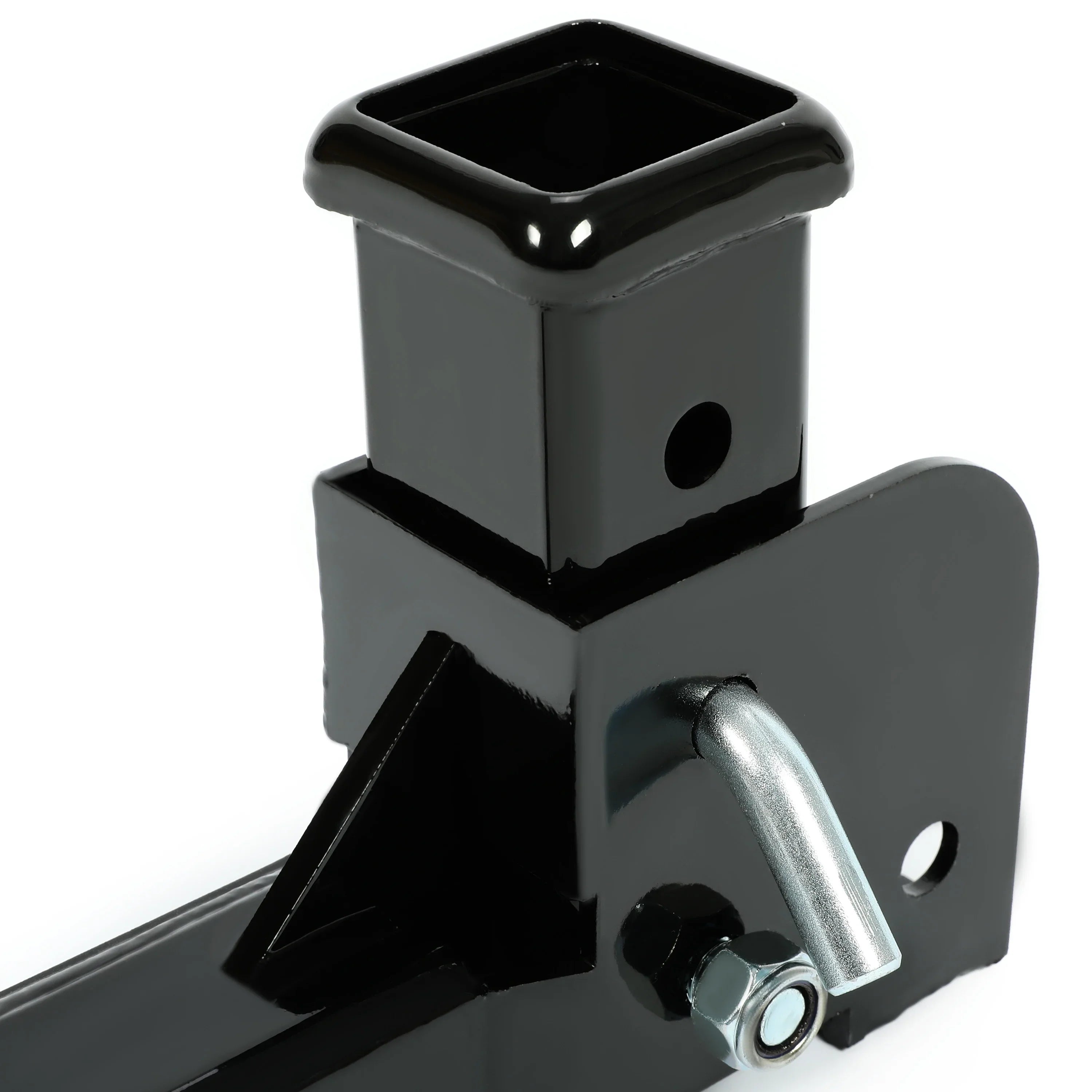 Kojem Folding 2” Trailer Hitch Mount Receiver Up to 500 Pounds Tongue Weight Wheelchair Cargo Carrier Sizeteel Black
