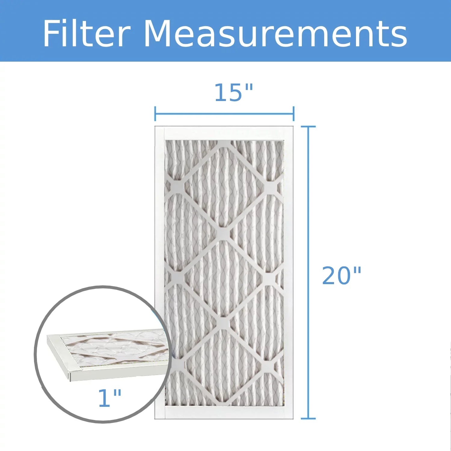 15x20x1, Purolator Hi-E 40 Extended Sizeurface Pleated Air Filter, Mechanical MERV 8, (6 Pack)