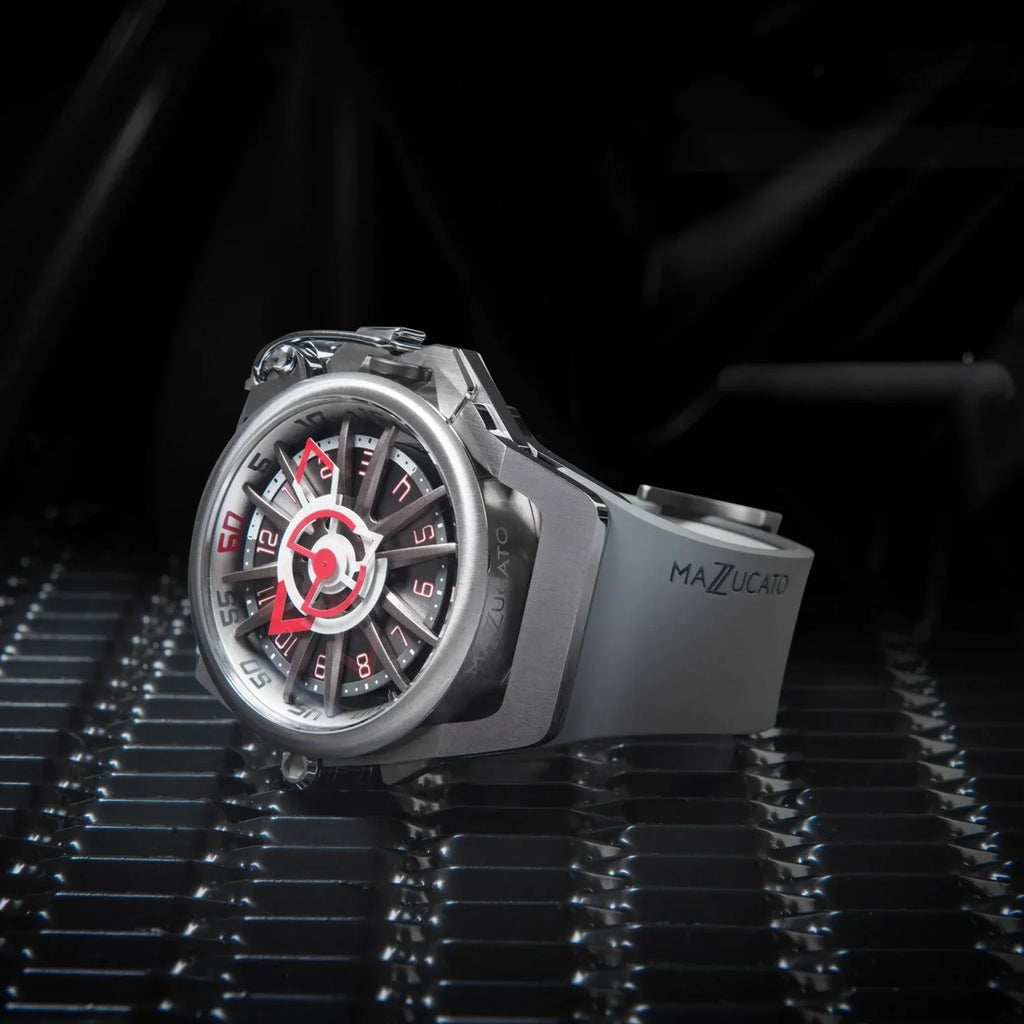 Mazzucato  Rim Sizeport Reversible Chronograph Twin Multi Color Dial Automatic Men Watch for Adult - Ivory