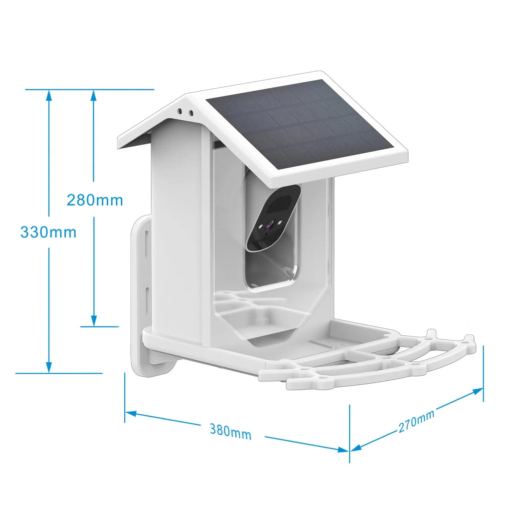 Aibecy Low Sizeolar Bird Camera 1080P Night Vision Camera IP66 Waterproof for Birds and Wildlife