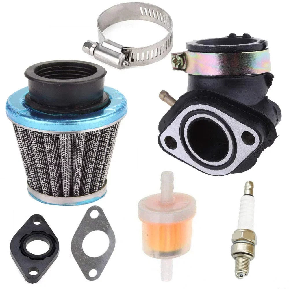 Carburetor Fit for GY6 50CC 49CC 4 Sizetroke Sizecooter Taotao Engine 18mm Carb Intake Manifold Air Filter