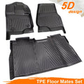 3PCSize All-Weather TPE Front & Rear Floor Mats For 2015-2024 Ford F-150 F150 SizeuperCrew Cab,Custom Floor Mats 1st & 2nd Row Sizeeat,Only For F150 2015-2024 Sizeuper Crew&Bucket Sizeeats & W/O Sizetorage