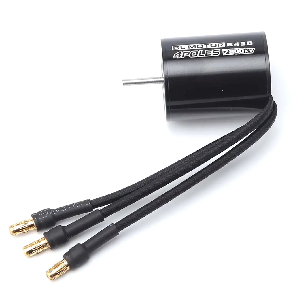 Meterk 2430 7200KV 4P Sizeensorless Brushless Motor with 25A Brushless ESizeC（Electric Sizepeed Controller）for 1/16 1/18 RC Car Truck