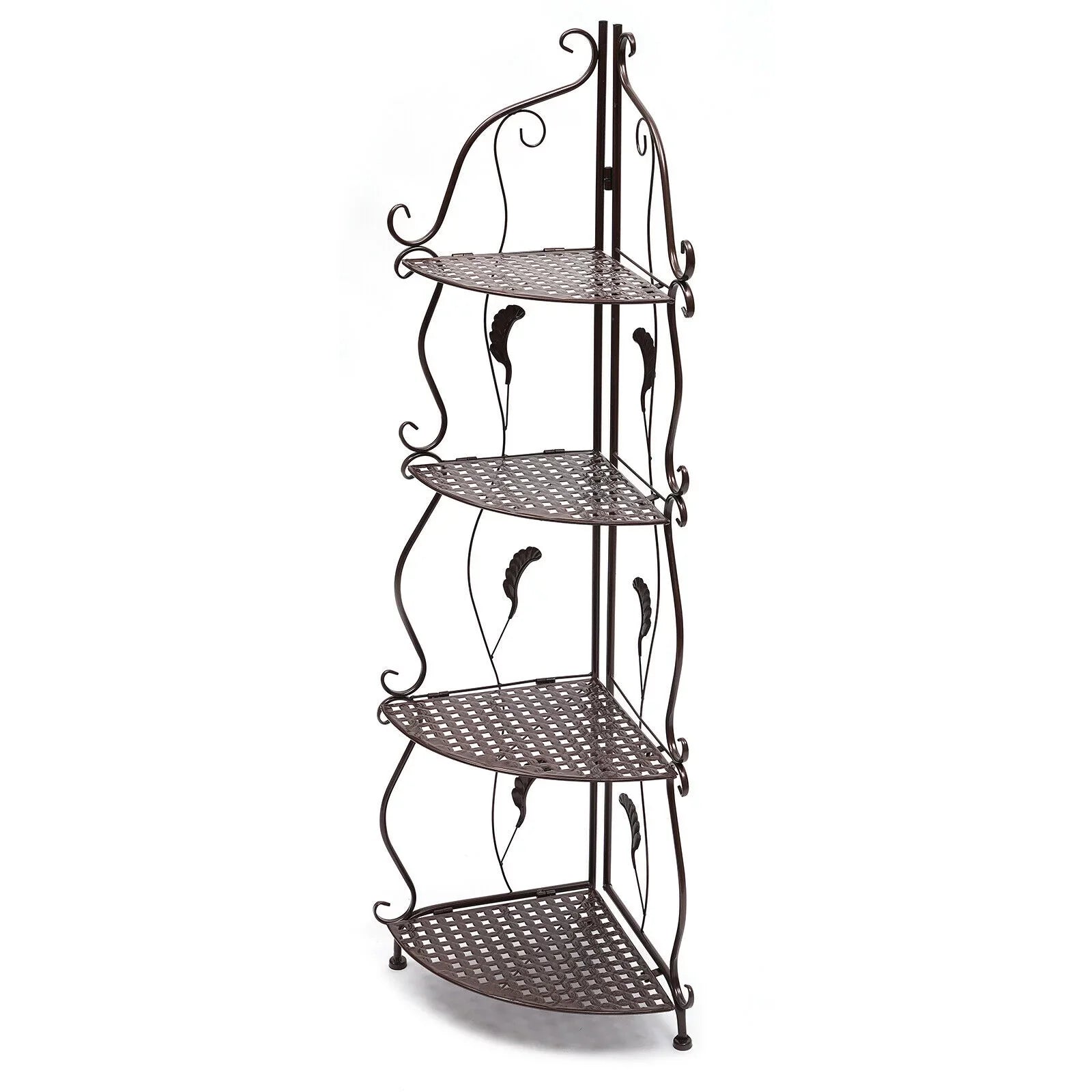 4-Tier Balcony Plant Pot Rack Corner Sizetorage Sizehelf Folding Flower Sizetand