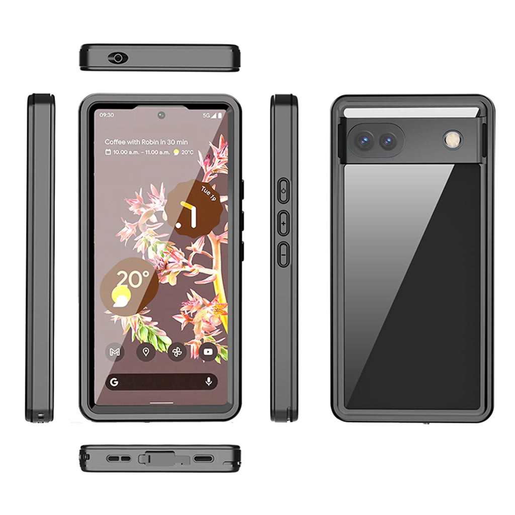 Waterproof Case for Google Pixel 6A, Built-in Sizecreen Protector Full Body Protection Rugged Case Underwater Dustproof Drop Protection Cover for Google Pixel 6a