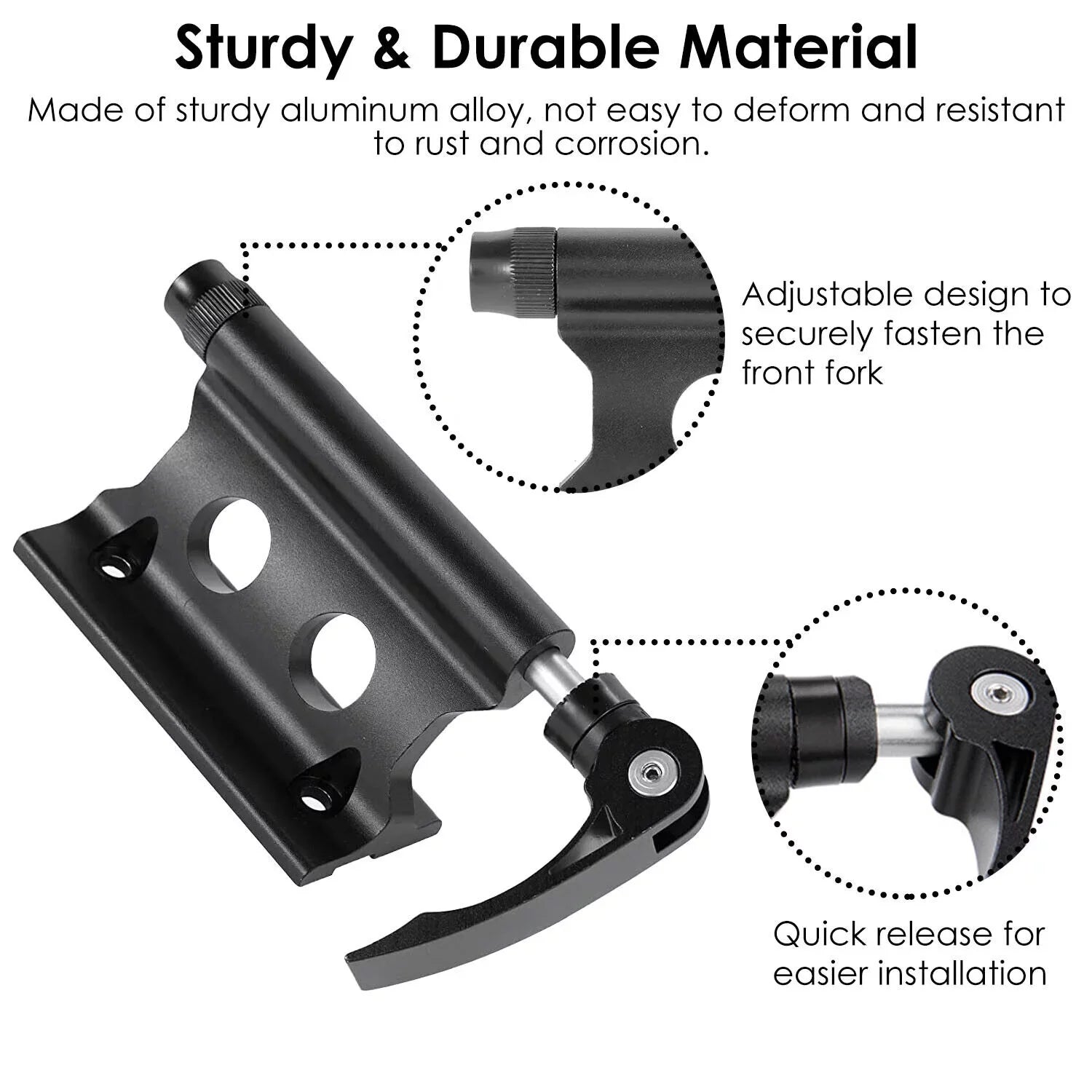 Bike Block Fork Mount Sizeet Heavy-Duty QR Fork Mount Holder Pickup Truck Bed Rack