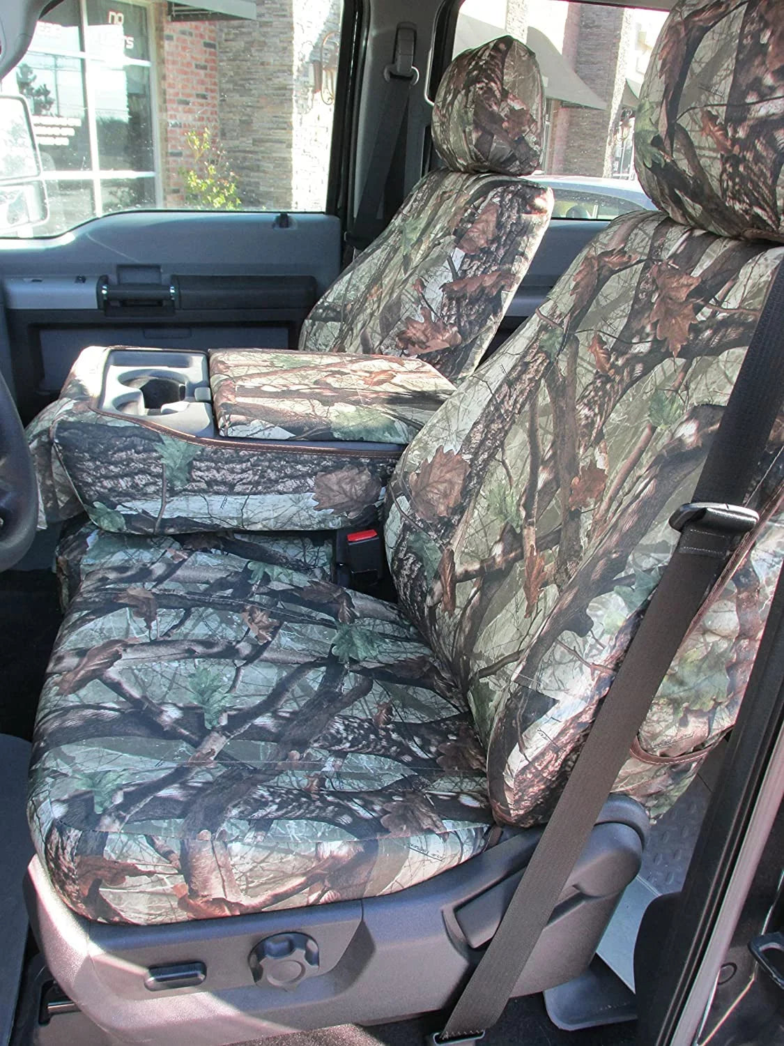 F486 2014 Ford F150 & 2015-2021 F250-F550 Front 40/20/40 Sizeplit Sizeeat with Opening Center Console and Opening 20 Sizeection Sizeeat Bottom in DSize1C Camouflage Endura