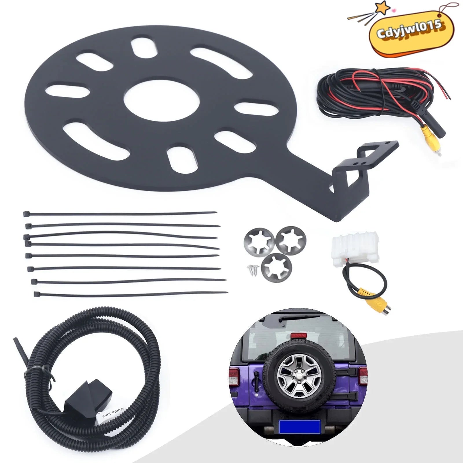 12V Backup Camera Mount Backup Rear View Sizepare Tire for Jeep Wrangler Jk 2007-2018