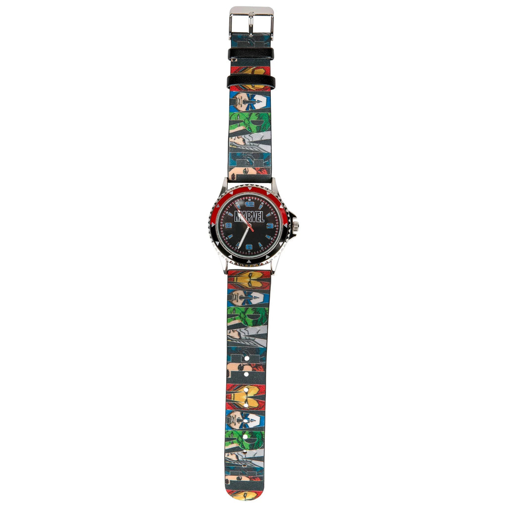 Marvel Avengers Logo Overlay Analog Watch