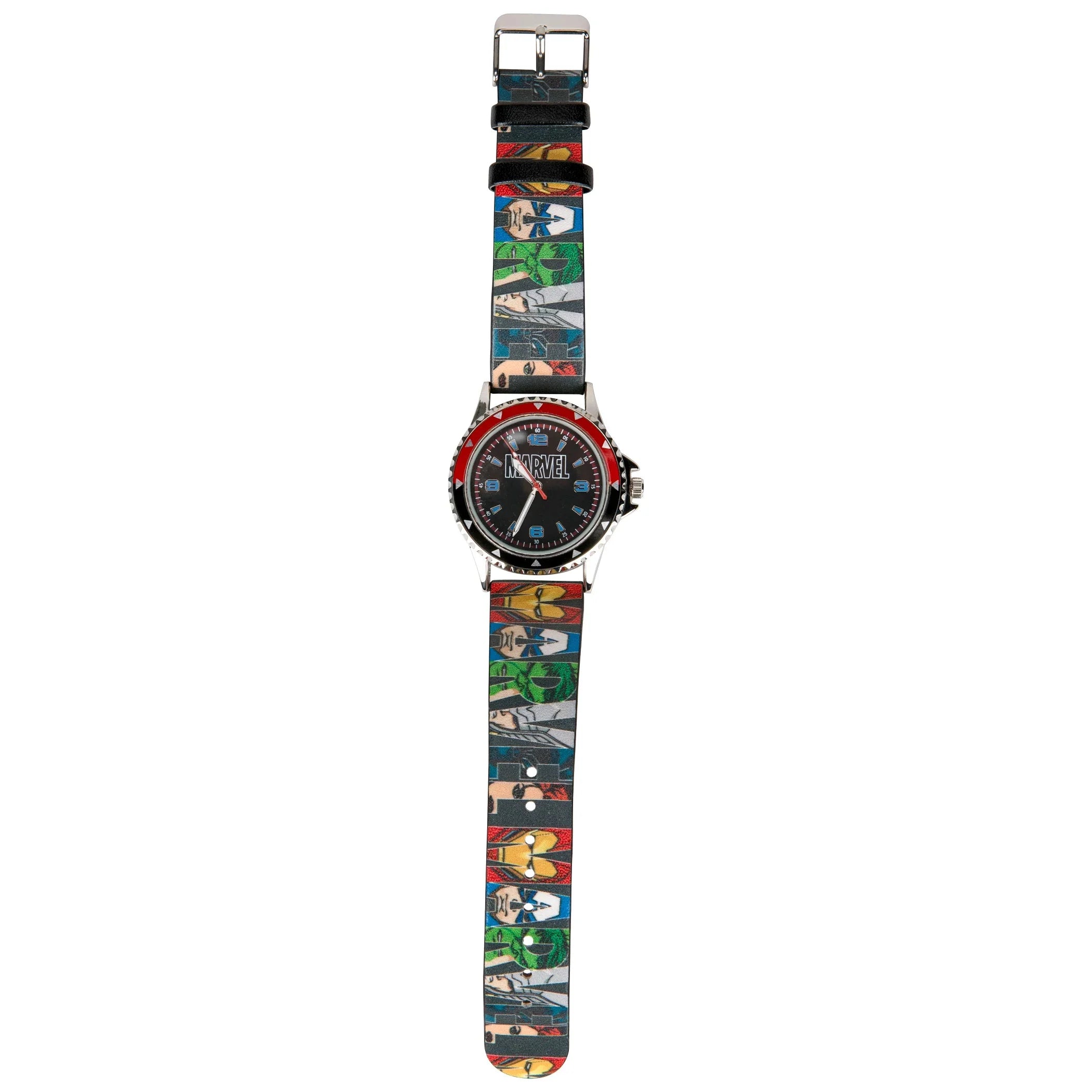 Marvel Avengers Logo Overlay Analog Watch