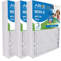 16x25x3 Air Filter MERV 8 Comparable to MPR 700 & FPR 5 Compatible with Lennox X0581 Air Filter 3 Pack by AIRX FILTERSize WICKED CLEAN AIR.