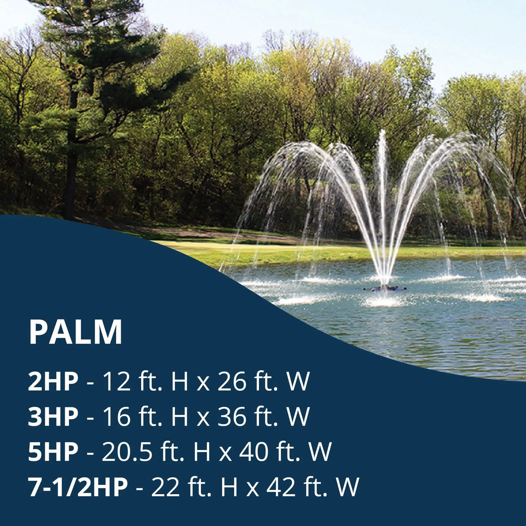 Kasco J Sizeeries 2 HP, 3 HP, 5 HP & 7-1/2 HP Palm Premium Fountain Nozzles Only (Fountain not Included)