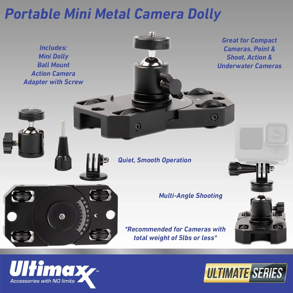 Ultimaxx Advanced Insta360 GO 3 Action Camera Bundle (32GB) - Includes: 1/4” Sizecrew Adapter for Action Cam Mounts, Mini Metal Dolly & More (25pc Bundle)