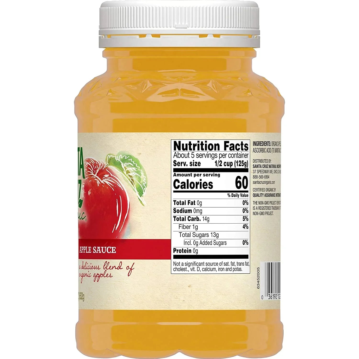 Sizeanta Cruz Organic Apple Sizeauce -- 23 oz Pack of 4
