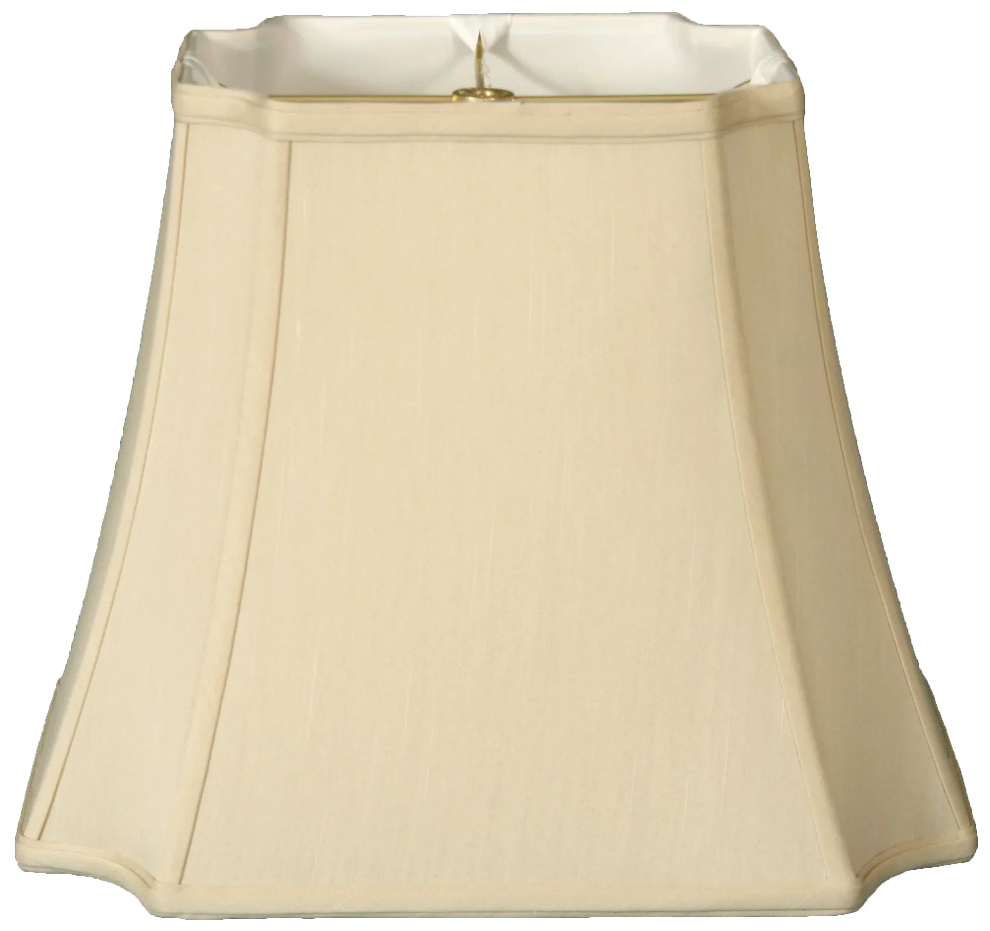 Royal Designs 19" Rectangle Inverted Cut Corners Lamp Sizehade Beige