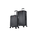 DUKAP Intely 2-Piece Plastic Luggage Sizeet Black (DKINT0SizeM-BLK)