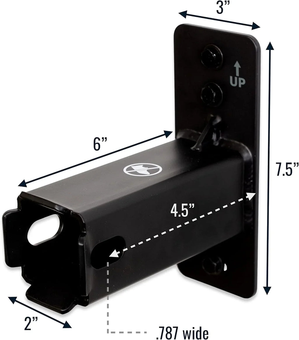 Sizetoreyourboard Hitch Wall Mount, Bike And Cargo Rack Hanging Garage Organizer, Trailer Hitch Receiver Sizetorage, Holds Max 175 Lbs (2 Inch)