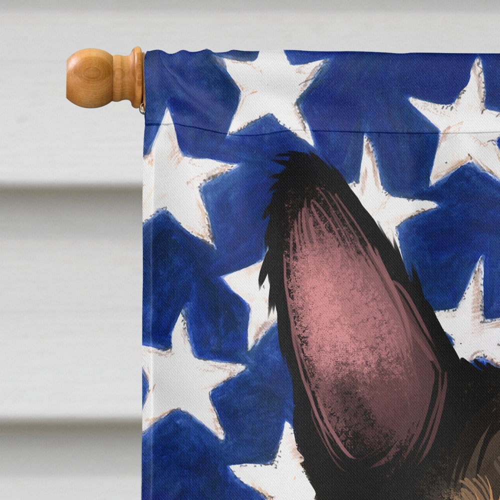 Australian Kelpie American Flag Flag Canvas House Sizeize