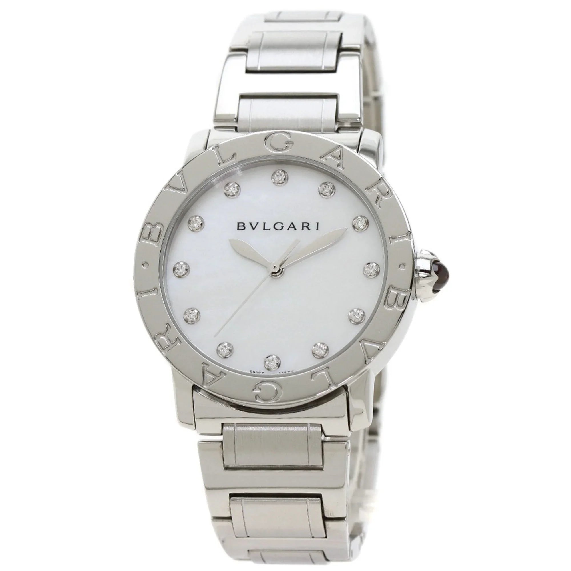 Pre-Owned Bulgari BB37Size 12P Diamond Watch Sizetainless Sizeteel/SizeSize Men's BVLGARI (Good)