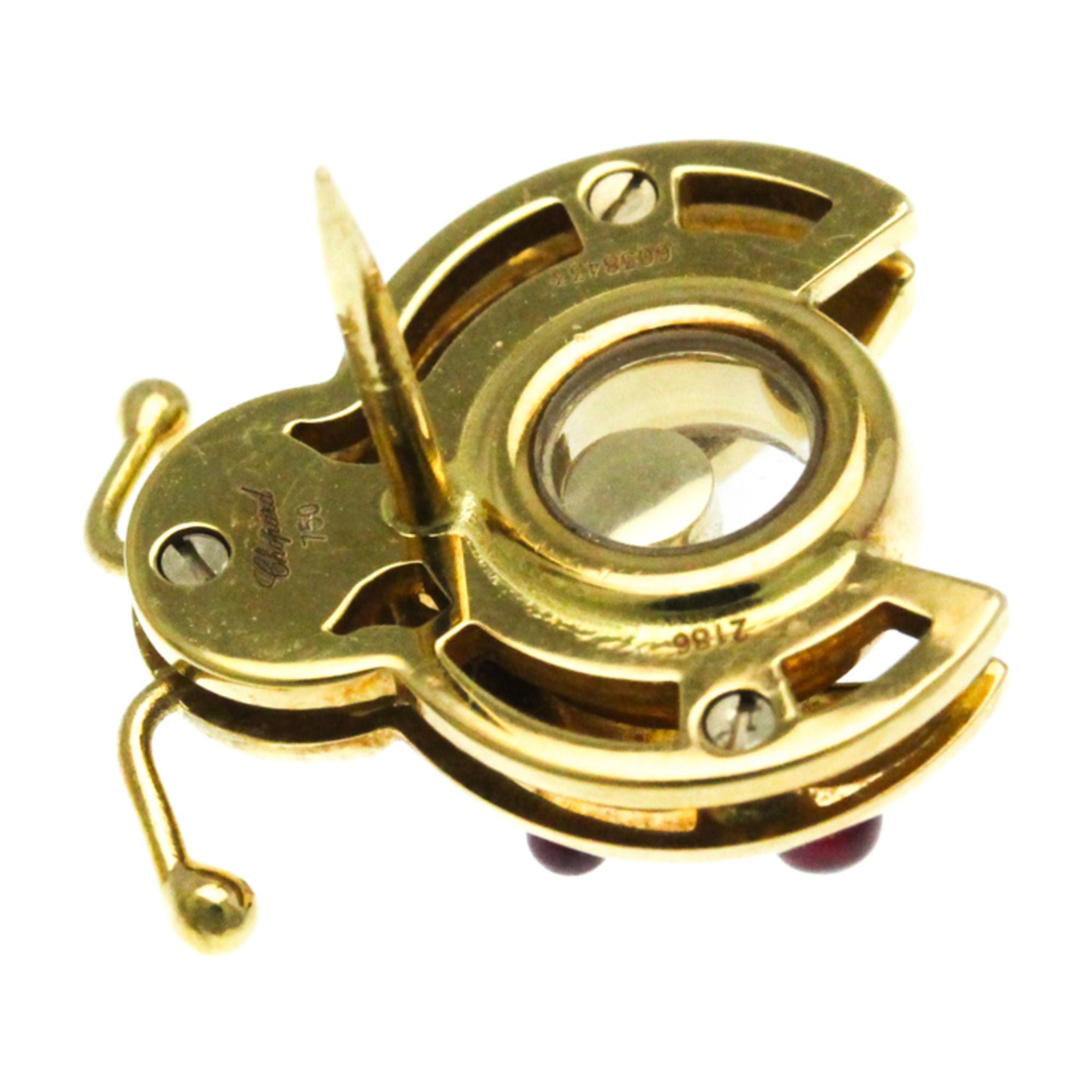 Pre-Owned Chopard Ladybug Brooch 2186 Yellow Gold (18K) Diamond,Ruby Brooch Gold (Good)