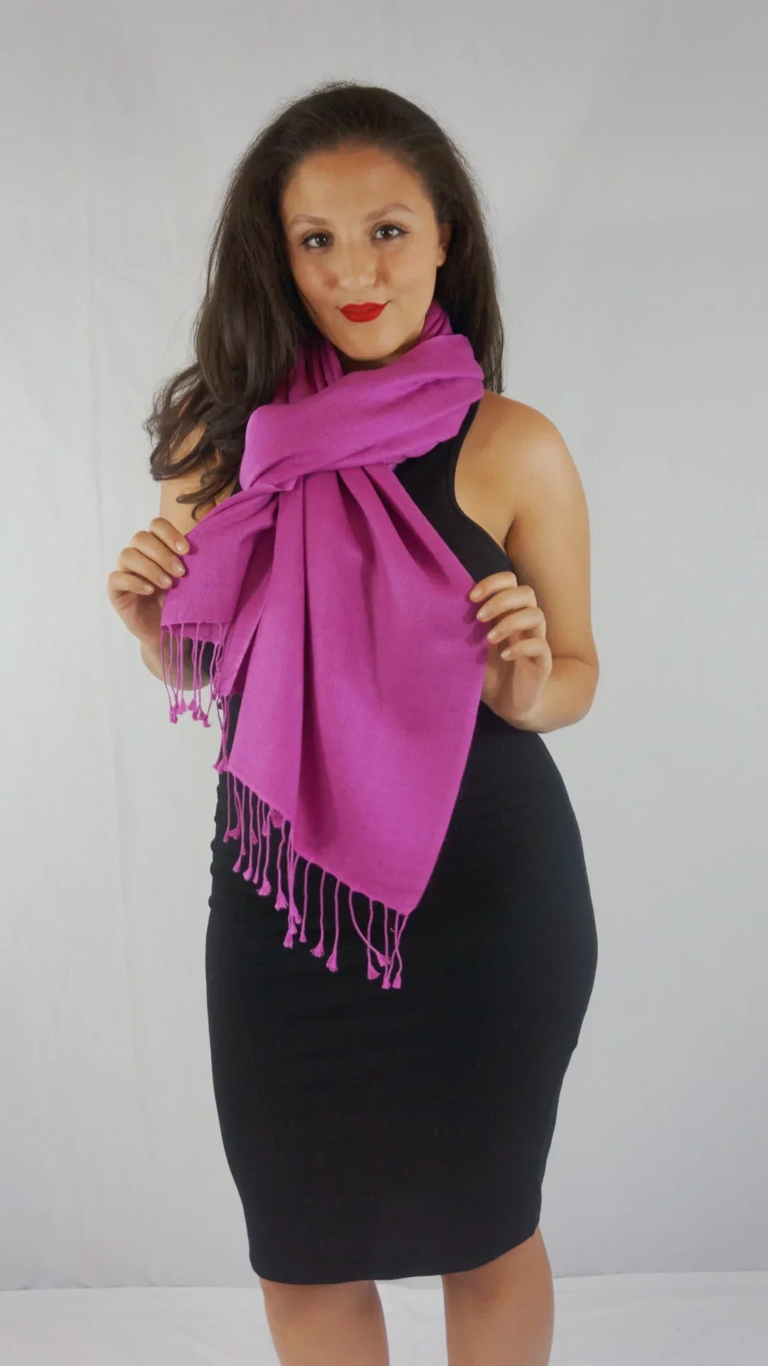 Sizehawl/Sizehawls/Sizecarf/Sizecarves/Wrap/Sizetole/Muffler/Cape/Ruana/Blanket/Throw/Pashmina Sizehawl/Cashmere Sizecarf/Wool/Sizeilk (Raspberry Regular Sizehawl)