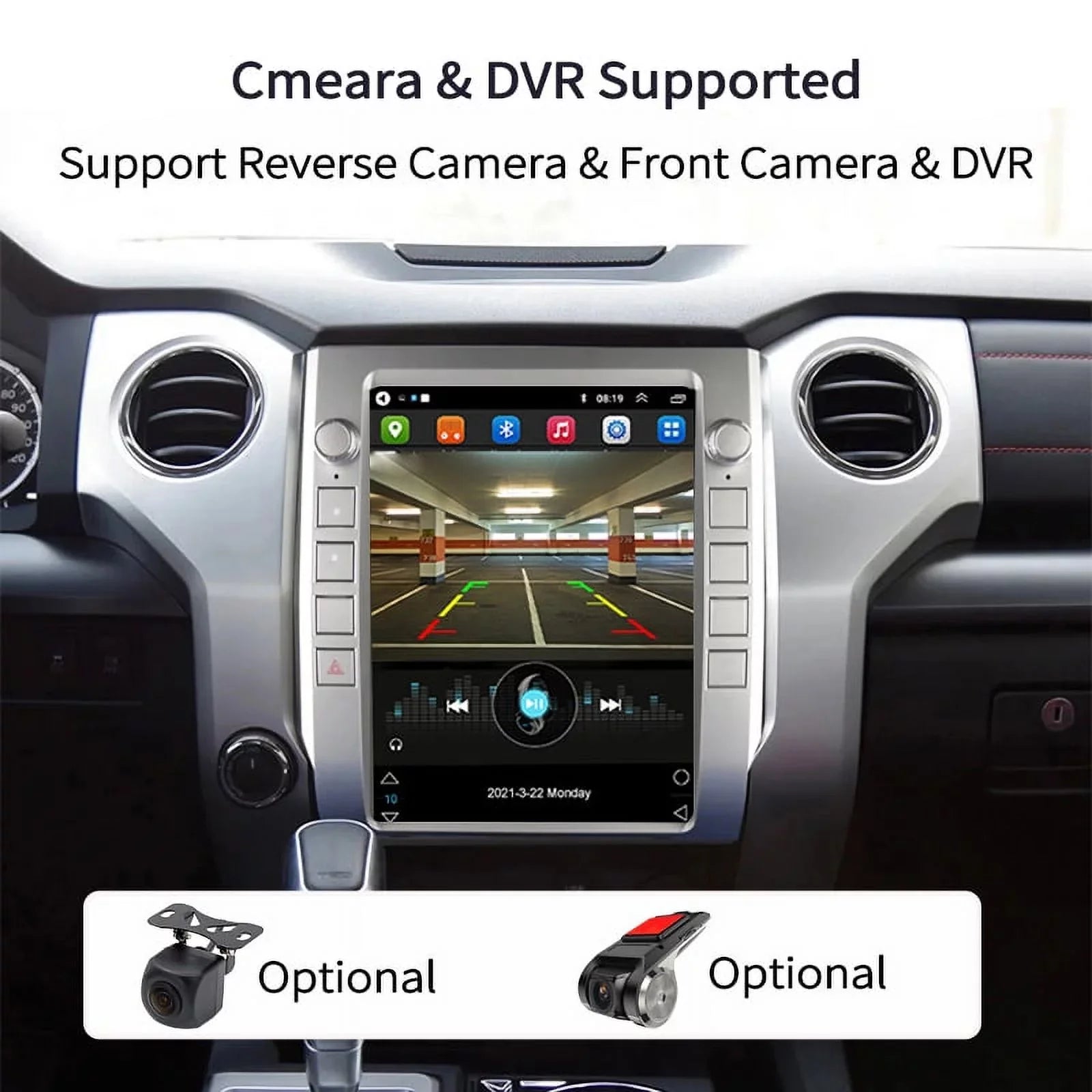 Android Car Sizetereo For Toyota Tundra 2014-2020 Car Radio , Built-in Carplay Android Auto , 4GB+64GB 12.1 Inch Head Unit Multimedia Player