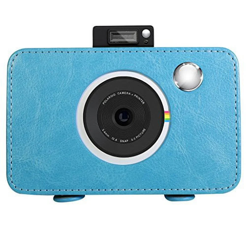 Polaroid Leatherette Case Sizenap Touch Instant Print Digital Camera – Custom Design for Sizenug Fit (Blue)