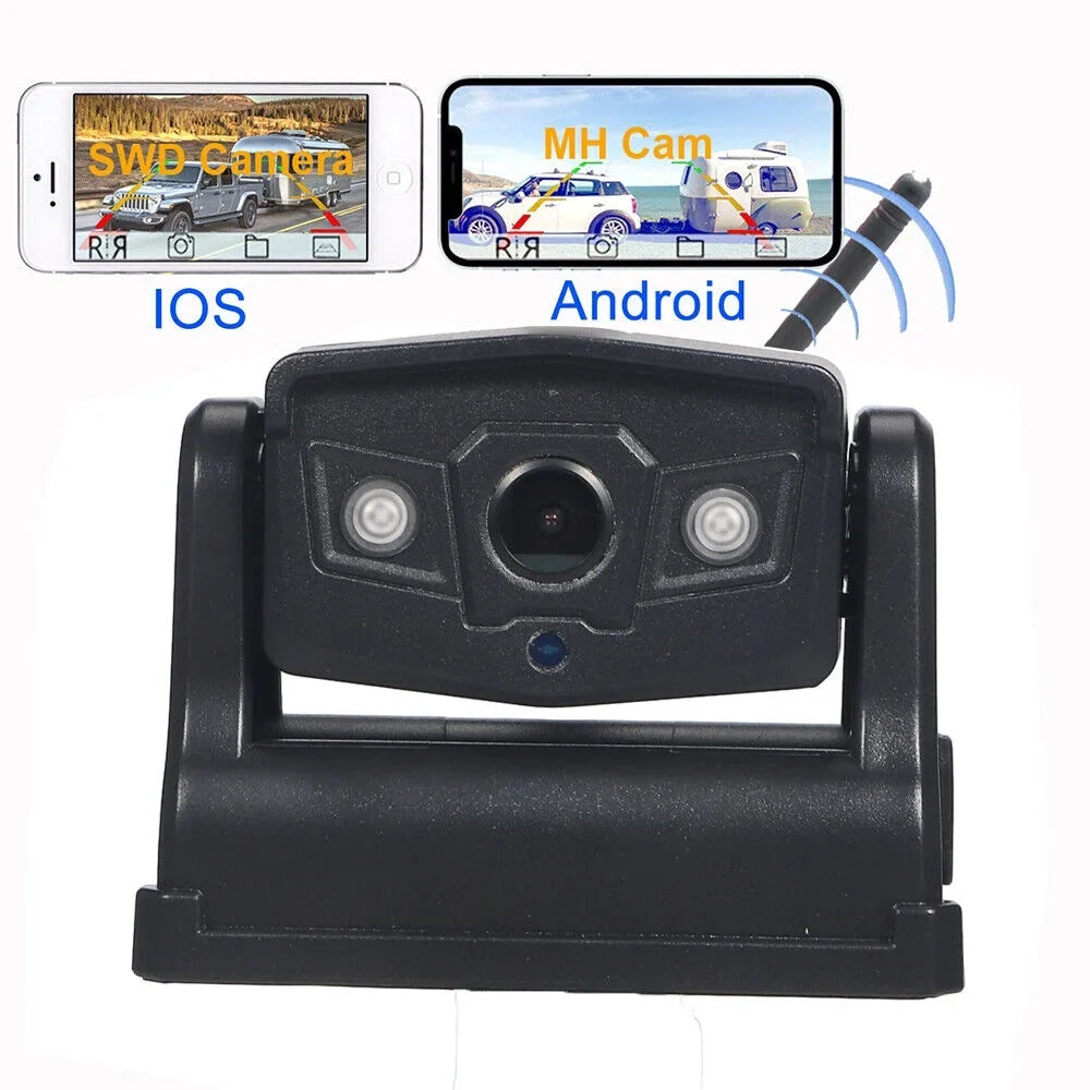 JLLOM 9600mAh Magnetic WiFi Camera - Premium Wireless Backup, Comprehensive Front/Rear Vehicle Views