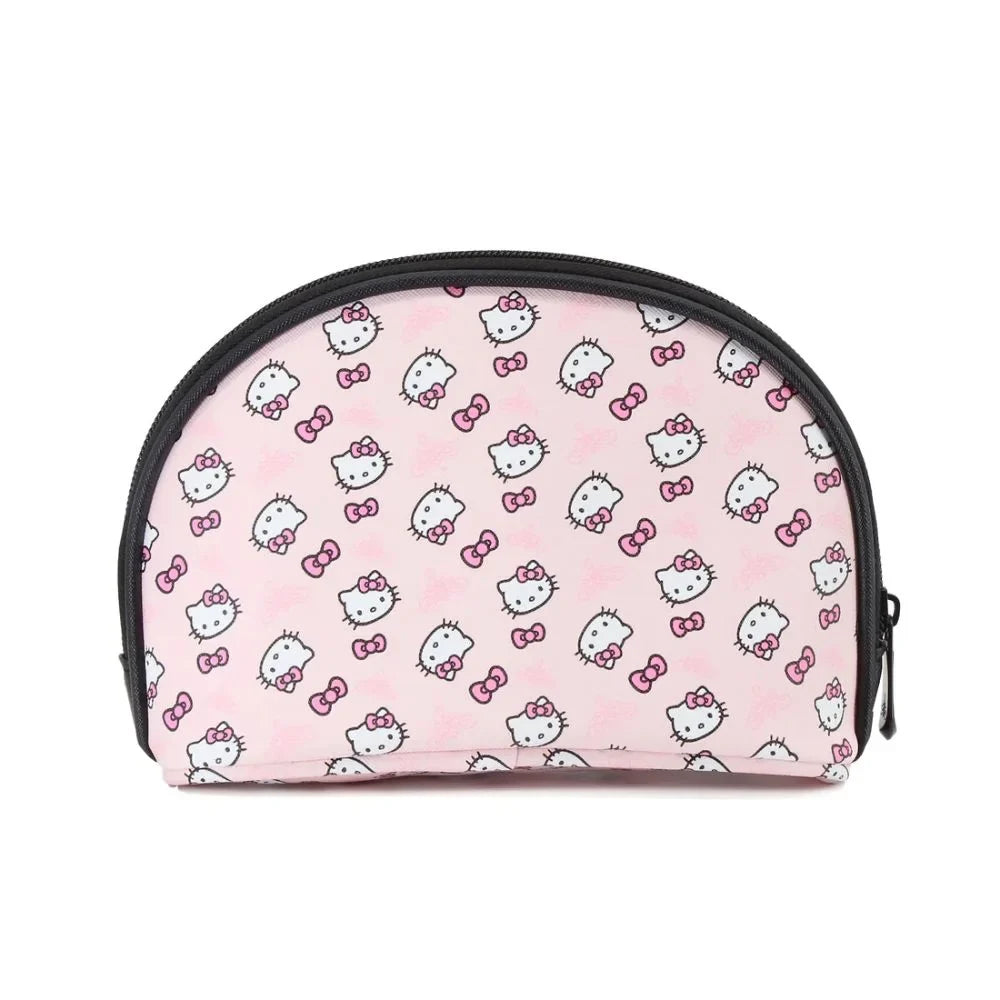 Impressions Vanity Hello Kitty 2 Pcs Nested Clutch Purses, Waterproof Travel Makeup Clutch Bag (Ivory)