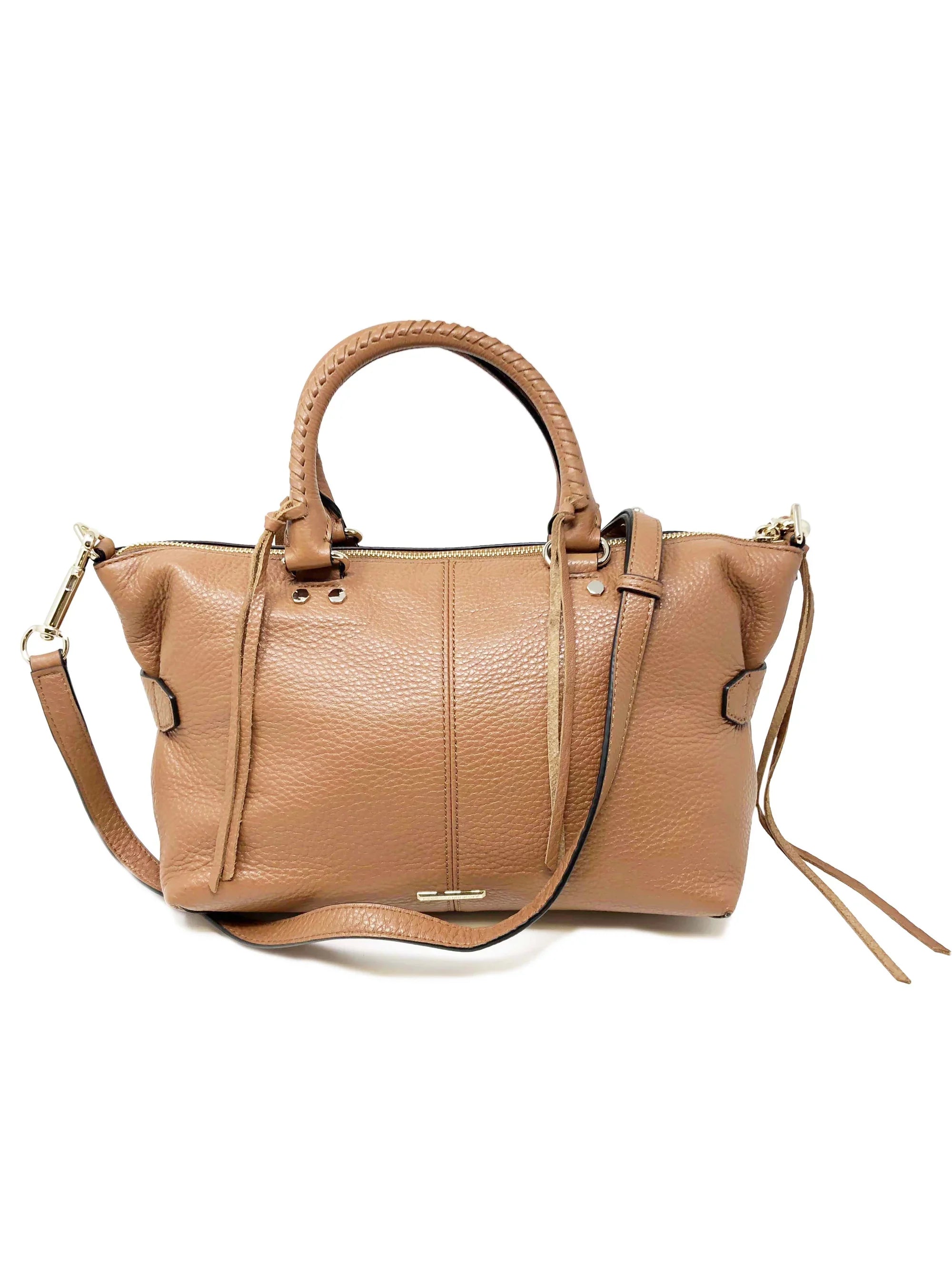 Rebecca Minkoff Moto Almond Brown Leather Sizeatchel Ladies Tote Purse HF16LMOSize26