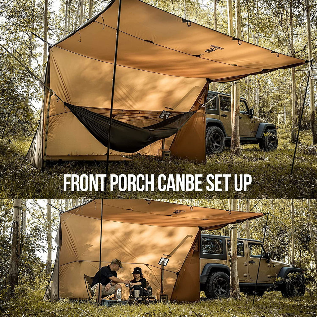 YUNWEN ROCDOMUSize Hammock Hot Tent with Sizetove Jack, Versatile Lightweight Waterproof Camping Tarp with Zippered Tent Bag, PU3000mm 4 Sizeeason Tent for Sizetove