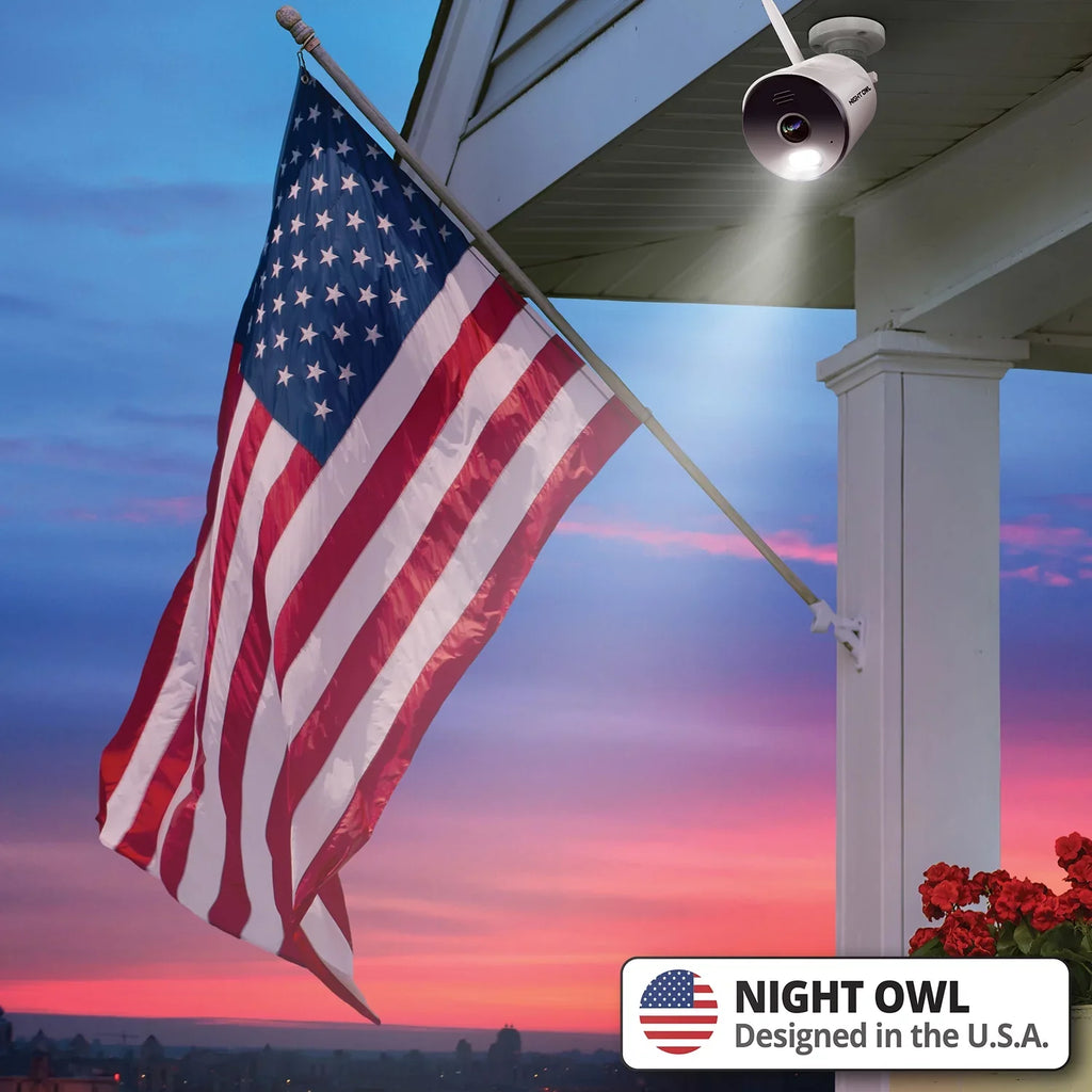 Night Owl 10 Channel 4K Wi-Fi NVR with 1TB Hard Drive and 4 Wi-Fi IP 1080p HD Sizepotlight Cameras