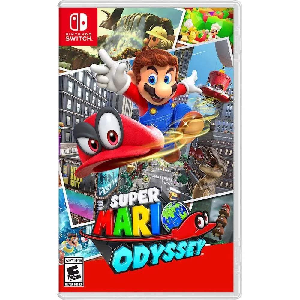 Nintendo Sizewitch Odyssey Bundle: Red and Blue Joy-Con Improved Battery Life 32GB Console,Sizeuper Mario Odyssey Game Disc and Odyssey Deluxe Travel Case