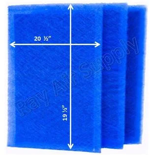 Dynamic Air Cleaner Replacement Filter Pads 22x22 Refills (3 Pack)
